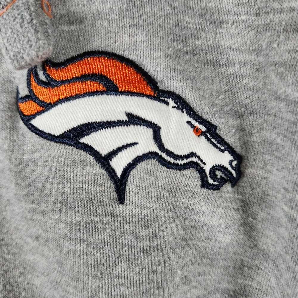NFL‎ Denver Broncos Reversible Hoodie Jacket L Gray Orange AFC Full Zip